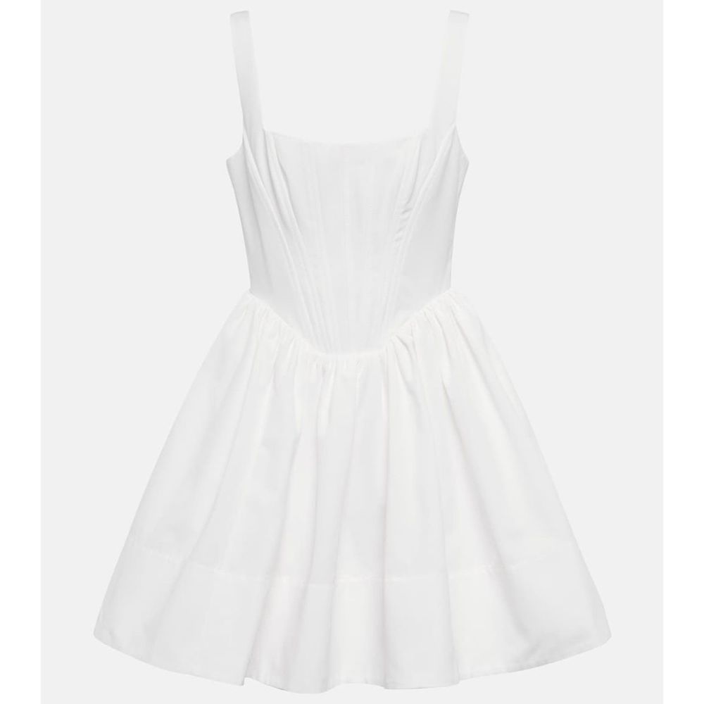 STAUD Landscape babydoll minidress - white size 0